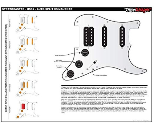 Toneshaper Guitarra Kit De Cableado, Para Fender Stratocaste