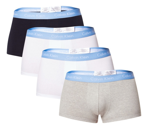 Kit Com 4 Cuecas Masculina Low Rise Trunk Calvin Klein