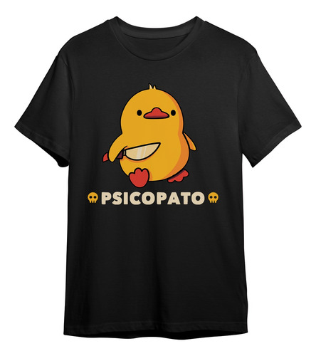 Camiseta Basica Meme Psicopato Funny Duck Unissex Algodao