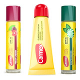 Mix De 3 Carmex: 1 Original, 1 Fresh Cherry Y 1 Wintergreen