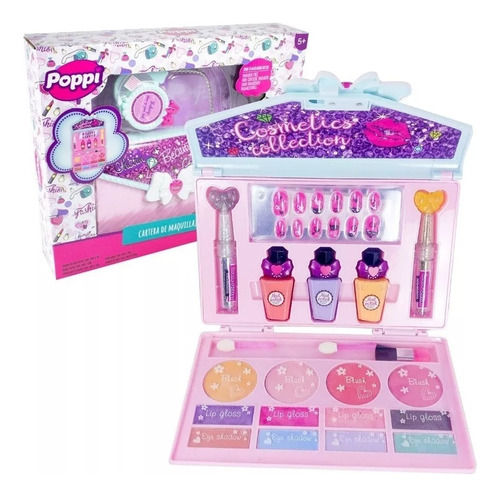 Set De Maquillaje Infantil Juguete Cartera Premium Poppi