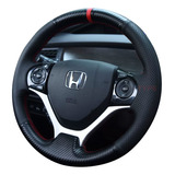 Cubre Volante Funda Forro Honda Civic 2012-15 Piel G Y Fibra