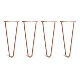 »»»x4 Patas Cobre««« Hierro Hairpinlegs »vintage Premium«