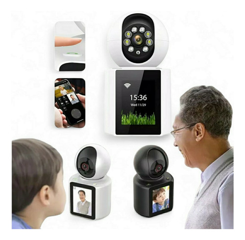 Câmera Wi-fi 4mp Monitor Idosos Crianças Branco Video Oline