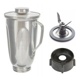 Vaso Aluminio Oster Para Licuadora C/tapa, Aspa Y Porta Vaso