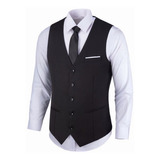 Chaleco De Traje Con Cuello En V Para Hombre Business