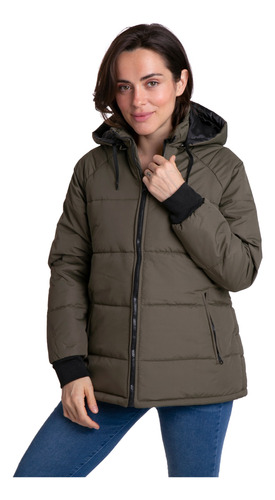 Campera Dama Tipo Parka De Abrigo, Cap Desmontable C.art 446