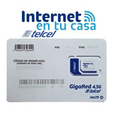 Chip Para Modem Telcel 4g Lte  Internet En Casa Plan 5 Mb