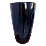 Vaso Decorativo Luxo Flores Plantas Em Fibra 70cm Preto 