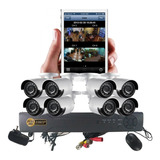 Kit 8 Camaras Hd Dvr Cctv Monitoreo 24hs Seguridad Exterior