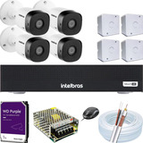 Kit Câmeras Segurança Intelbras Dvr Mhdx 1004 Hd 1tb Purple