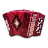 Acordeon Heimond Yjb-3412  De 12 Bajos Y 34 Botones Roja