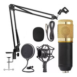Kit Profesional Microfono Bm-800 Condensador Cardioide Gold