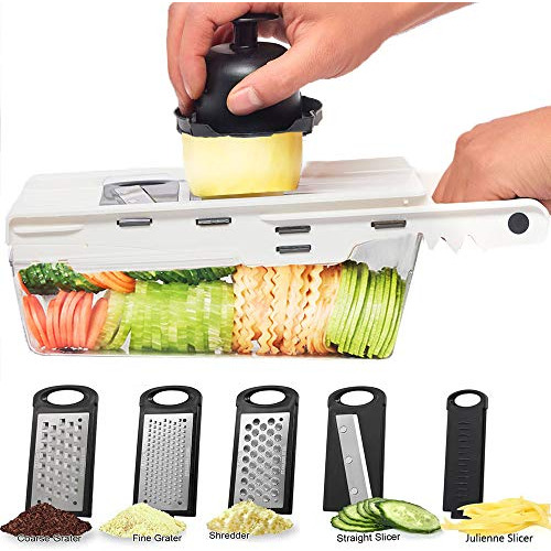 Mandolina Slicer, Cortador Manual De Verduras 5 1, Rall...