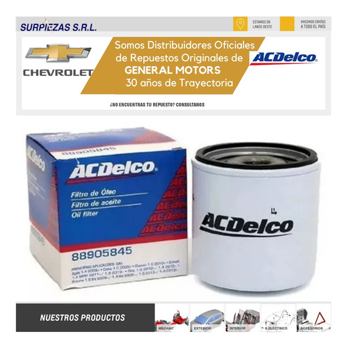 Kit Filtros Chevrolet Onix Prisma + Aceite Sintetico Acdelco Foto 5