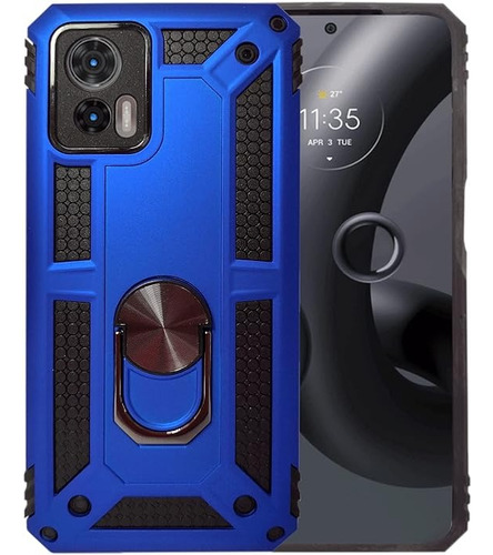 Funda Uso Rudo Para Motorola Anillo Magnetico Anti Golpes