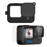 Kit Case De Silicone + Película Para Tela Gopro Hero 12