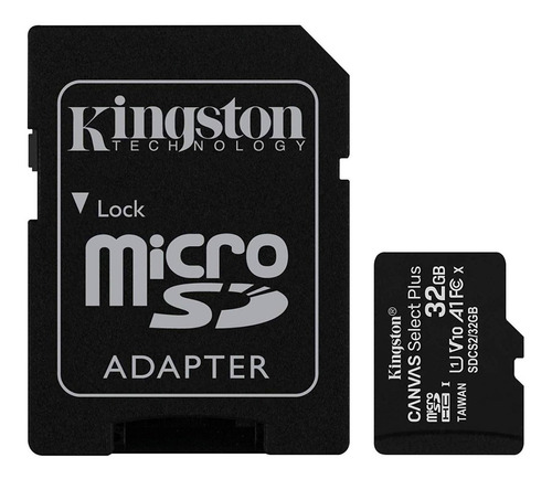 Memoria Micro Sd 32gb  Kingston Canvas Select Plus 100mb/seg