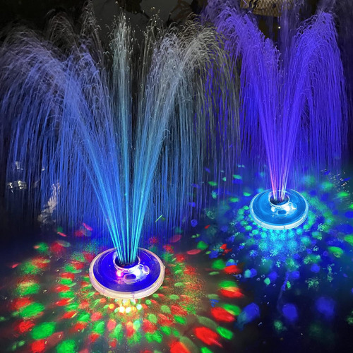 Fuente De Agua Flotante Luces Subacuáticas, Bomba Alim...