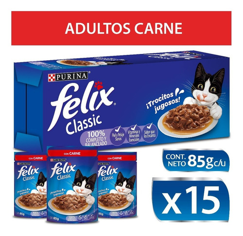 Pack Felix® Classic Carne 85g