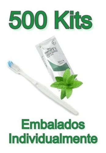 Kit 500 Escovas Dente E Creme Dental 4gr Hotel Motel Doação