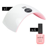 Kit 4x Esmaltes Semipermanentes + Cabina Nail Lamp Meliné