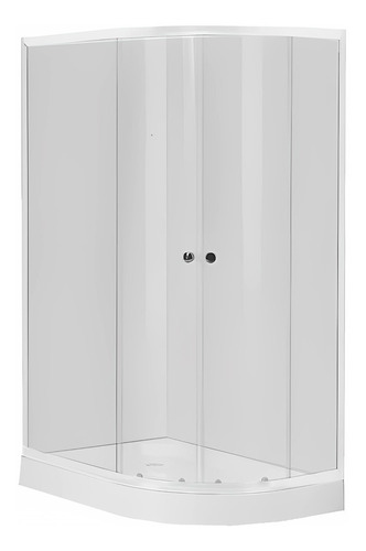 Shower Door Y Receptaculo Curvo 80x100x180  A Muro Izquierdo