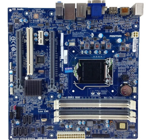 Placa Mãe Q87h3-m6 Lga 1150 4x Ddr3 Pcie X16 Gen 3 Hdmi 1.4a