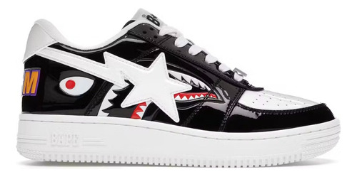 Zapatillas A Bathing Ape Bape Sta Low Shark Black