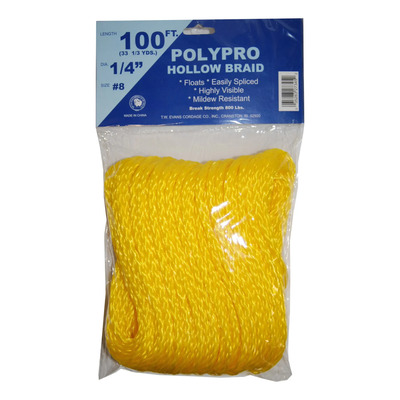 Cuerda Polypro T.w. Evans Cordage, 1/4 Pulgadas X 100 Pies,