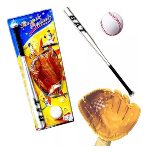 Set Bate Baseball Beisbol Con Guante Y Pelota Fd8427