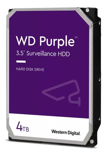 Disco Duro Interno Western Digital Purple 4tb 3.5in Sata Color Violeta