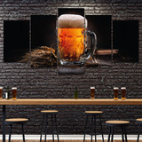 Quadro Decorativo Caneca De Chopp Cerveja Bar Pub Kit*