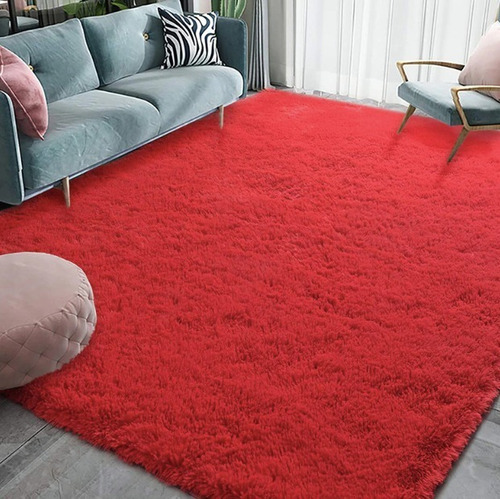 Alfombra Peluda Súper Suave Para Sala, Recamara Envío Gratis