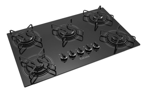 Fogão Cooktop Gás Itatiaia Ng 5 Bocas Preto 127v/220v