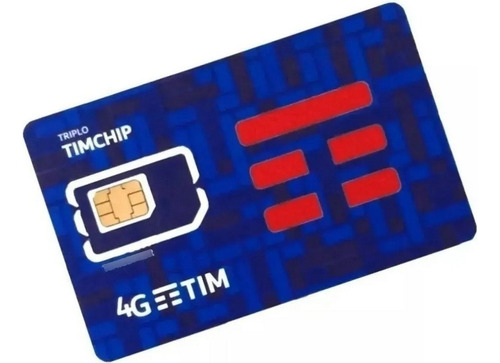 Chip Tim 4g Pré Pago 3 Cortes + Recarga 10,00 Todos Ddd