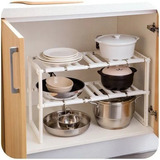 Mueble Organizador Estante Cocina Baño Ajustable 50 A 70 Cm