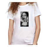 Camiseta Dama Estampada monalisa Arte Pop