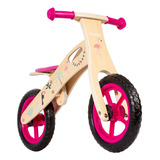 Bicicleta De Equilibrio Aprendizaje Madera Flamenco Rosa