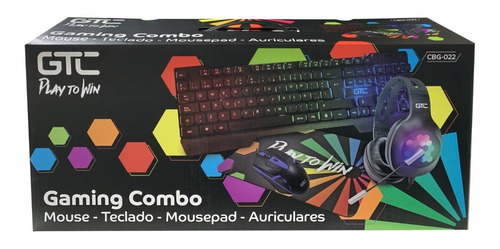 Combo Gamer Gtc Teclado, Mouse,auricular Y Pad Mouse Cbg-022