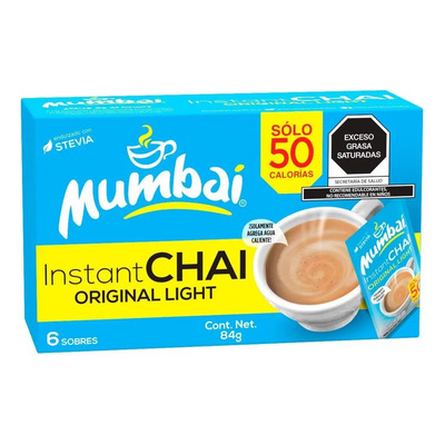 Té Chai Mumbai Instantáneo sabor Original Light 6 Sobres 84g | MercadoLibre