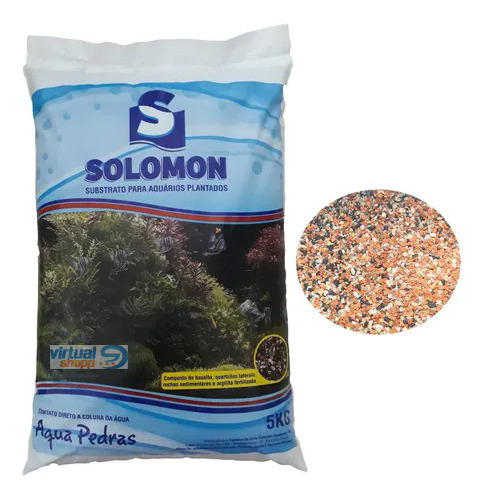 Substrato Fértil Solomon 5kg P/ Aquario Plantado - Atacado