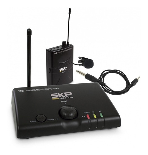 Micrófono Inalámbrico Skp Uhf Mini 3 Corbatero Negro Cuo