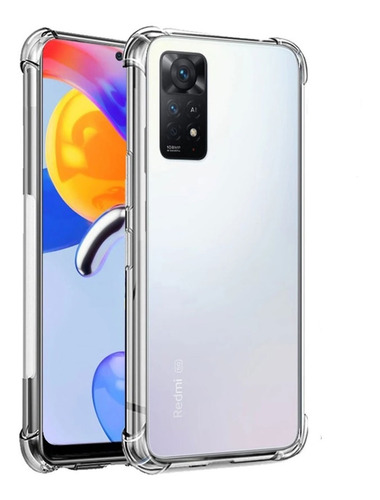 Funda Para Xiaomi Note 11 Transparente + Vidrio Full 9h 9d