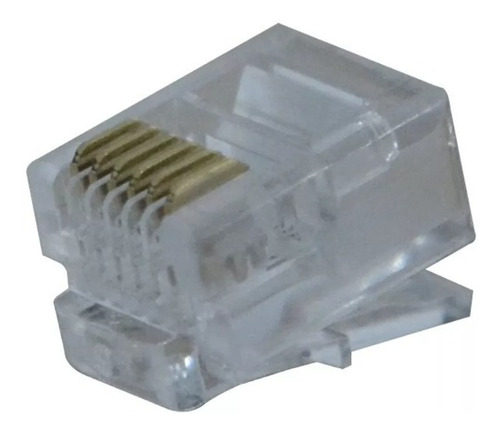 Conector Plug Rj-11 6x6 + Plug Rj-45 Kit 100pçs De Cada