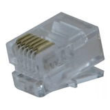 Conector Plug Rj-11 6x6 + Plug Rj-45 Kit 100pçs De Cada