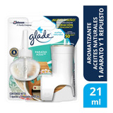 Aromatizante Eléctrico Glade Aceites Naturales Paraíso Azul Aparato Y Repuesto 21ml