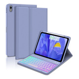 Funda Con Teclado Marca Goojodoq / Para iPad 10.9  / Purple