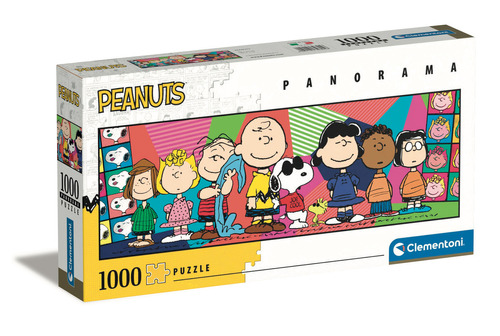 Rompecabezas Panorama Snoopy Charlie Brown Y Pandilla 1000 Pz Clementoni Italia Peanuts Rabanitos Carlitos Lucy Linus Woodstock Joe Cool