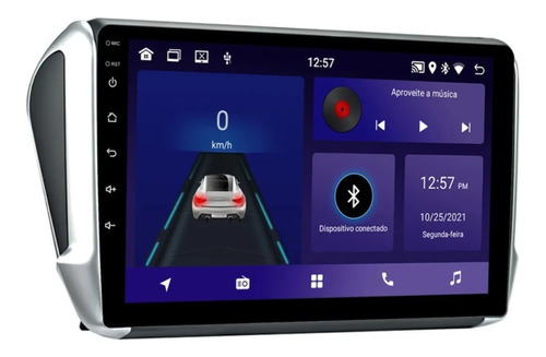 Central Multimídia Android 4gb+64gb+moldura P/carros Peugeot